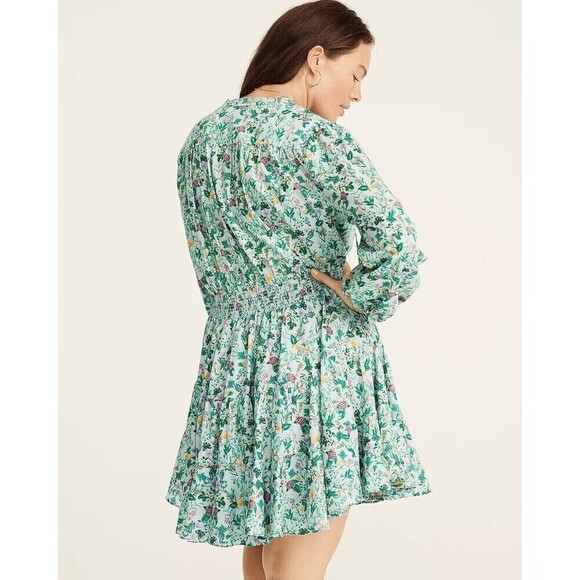 NWT J.Crew Women's Popover Tunic Dress Multicolor Small Winter Garden Floral - Picture 14 of 15